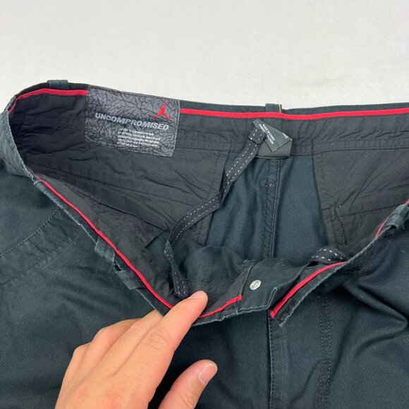 Air Jordan Cargo Pants Men 40 Black Jumpman Uncompromised Straight Fit Cotton - Picture 4 of 15